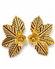 Gold Maple Leaf Flower Earrings