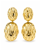 Embossed Leaf Pattern Ball Drop Earrings