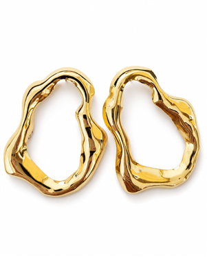 Irregular Teardrop Hollow Earrings