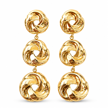 Swirl Disc Drop Earrings