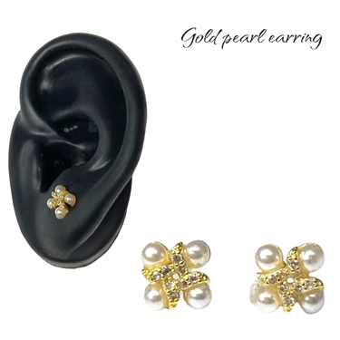 GOLD PEARL EARRING