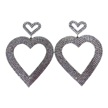 SILVER HEART EXAGGERATED