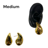 GOLD MEDIUM TEAR DROP EARRING