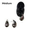 SILVER MEDIUM TEAR DROP EARRING