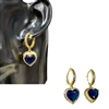BLUE HEART DANGLING EARRING