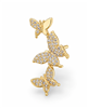 Gold Butterfly Rhinestone Earrings