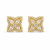 Square Bow Rhinestone Stud Earrings