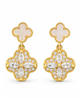 Clover Flower Drop Earrings