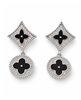 Black Clover Round Drop Earrings