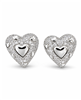 Rhinestone Heart Stud Earrings