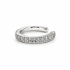 Silver C-Shaped Rhinestone Earrings