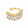 Baguette Rhinestone Open Hoop Earring