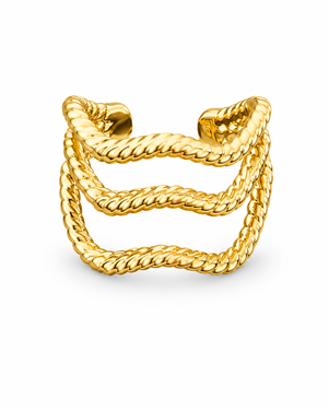 Triple Wave Line Earring
