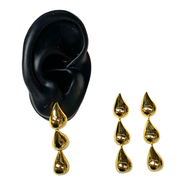 GOLD TEAR DROP EARRING