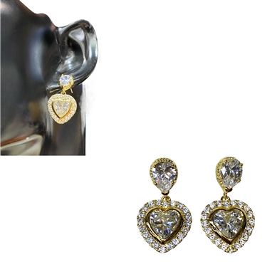 GOLD DAINTY HEART EARRING
