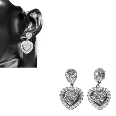 SILVER HEART DAINTY EARRING