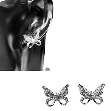 SILVER BUTTERFLY EARRING