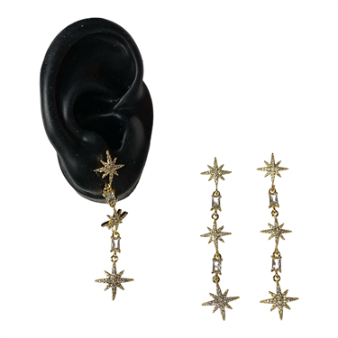 GOLD STAR DANGLING EARRING