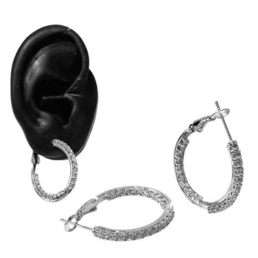 SILVER HOOP EARRING