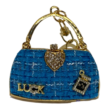 BLUE PURSE KEYCHAIN