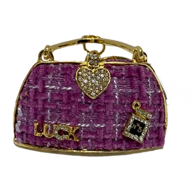 PURPLE PURSE KEYCHAIN