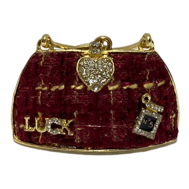BURGANDY PURSE KEYCHAIN