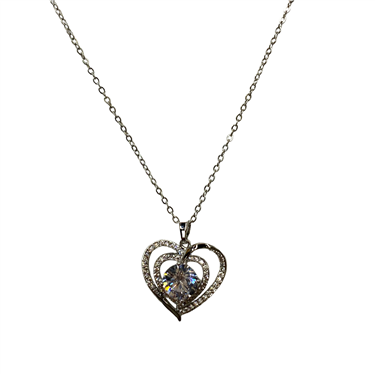SILVER HEART NECKLACE