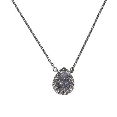 SILVER SINGLE DIAMOND NECKLACE
