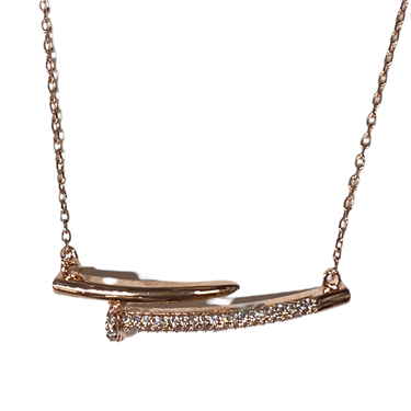 ROSE GOLD NAIL NECKLACE