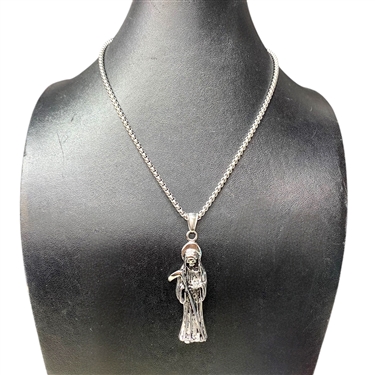 SILVER MEN SKELETON CHAIN NECKLACE