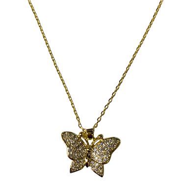GOLD BUTTERFLY NECKLACE