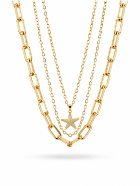 Layered Starfish Necklace