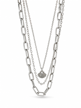 Layered Shell Pendant Necklace