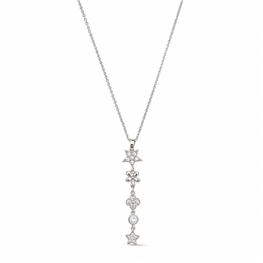 Star & Moon Drop Pendant Necklace