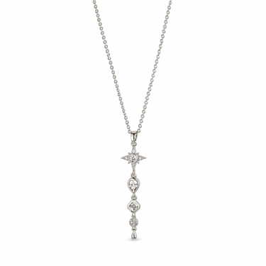 Starburst Multiâ€‘Drop Pendant Necklace