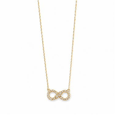 Infinity Symbol Zircon Pendant Necklace