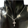 GOLD CROSS PRISMATIC NECKLACE