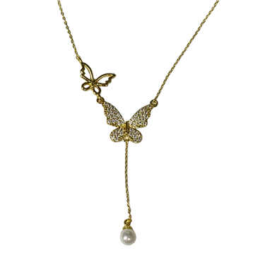 GOLD BUTTERFLY NECKLACE