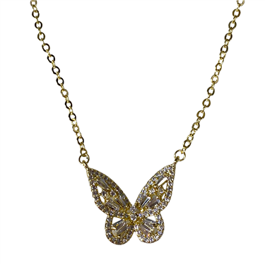 GOLD BUTTERFLY NECKLACE