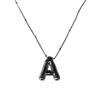 SILVER A INITIAL NECKLACE