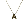 GOLD A INITIAL NECKLACE