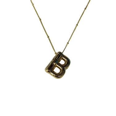 GOLD B INITIAL NECKLACE