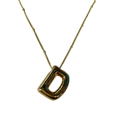 GOLD D INITIAL NECKLACE