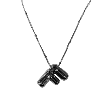 SILVER F INITIAIL NECKLACE