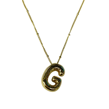 GOLD G INITIAL NECKLACE