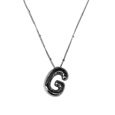 SILVER G INITIAL NECKLACE