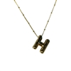 GOLD H INITIAL NECKLACE