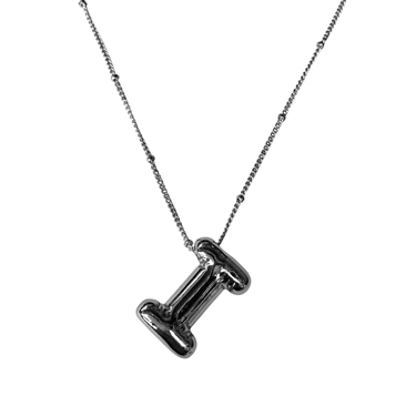 SILVER I INITIAL NECKLACE