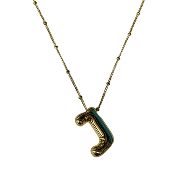 GOLD J INITIAL NECKLACE