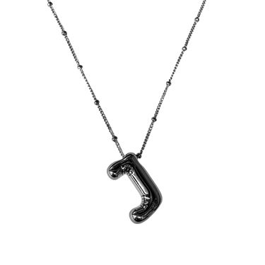 SILVER J INITIAL NECKLACE